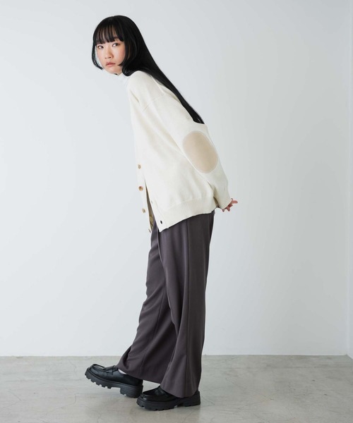 THE STANDARD（ザスタンダード）の「WEGO/エルボーパッチカーディガン（カーディガン/ボレロ・メンズ・ブラック/オフホワイト・LARGE/MEDIUM）」の13枚目の写真