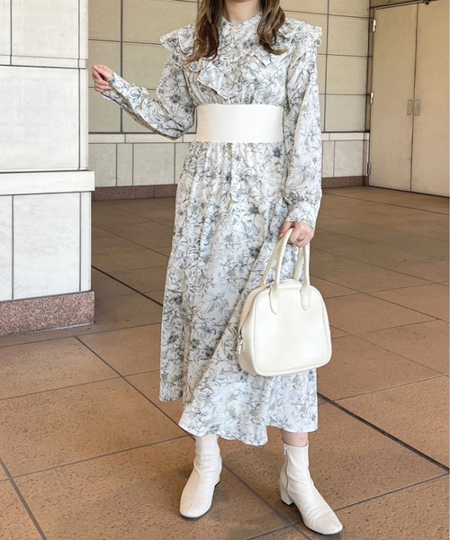 apres jour（アプレジュール）の「フリルウエストリブワンピース【ZOZOTOWN限定アイテム】（ワンピース・レディース・アイボリー/ブルー/ピンク・フリー/X-LARGE）」の17枚目の写真