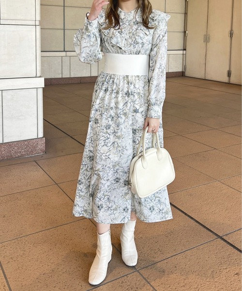 apres jour（アプレジュール）の「フリルウエストリブワンピース【ZOZOTOWN限定アイテム】（ワンピース・レディース・アイボリー/ブルー/ピンク・フリー/X-LARGE）」の15枚目の写真