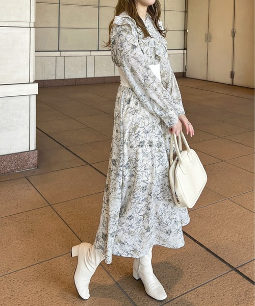 apres jour（アプレジュール）の「フリルウエストリブワンピース【ZOZOTOWN限定アイテム】（ワンピース・レディース・アイボリー/ブルー/ピンク・フリー/X-LARGE）」の18枚目の写真