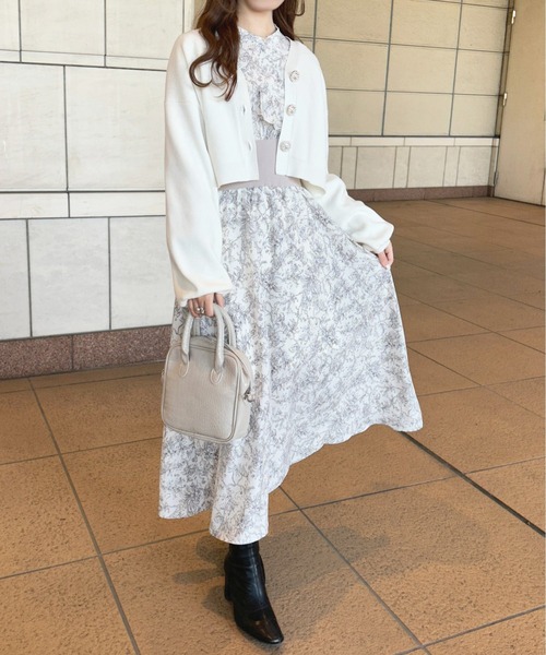 apres jour（アプレジュール）の「フリルウエストリブワンピース【ZOZOTOWN限定アイテム】（ワンピース・レディース・アイボリー/ブルー/ピンク・フリー/X-LARGE）」の12枚目の写真