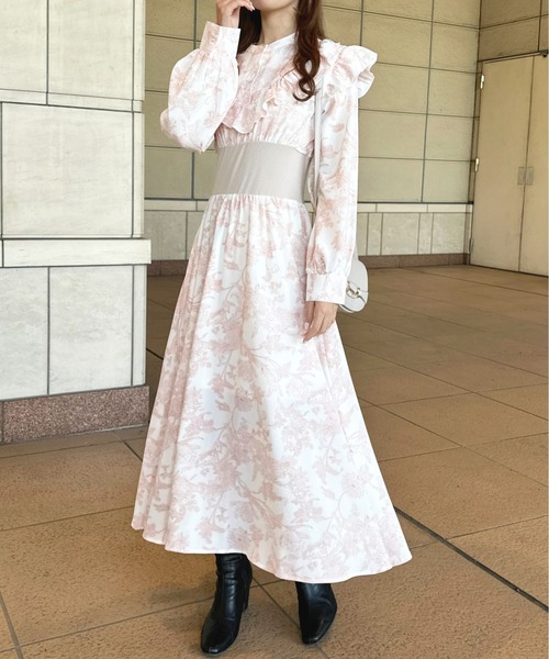 セール】フリルウエストリブワンピース【ZOZOTOWN限定アイテム  