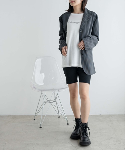 WEGO（ウィゴー）の「WEGO/ロゴテープショートレギンス（スウェットパンツ・レディース・ブラック・FREE）」の6枚目の写真