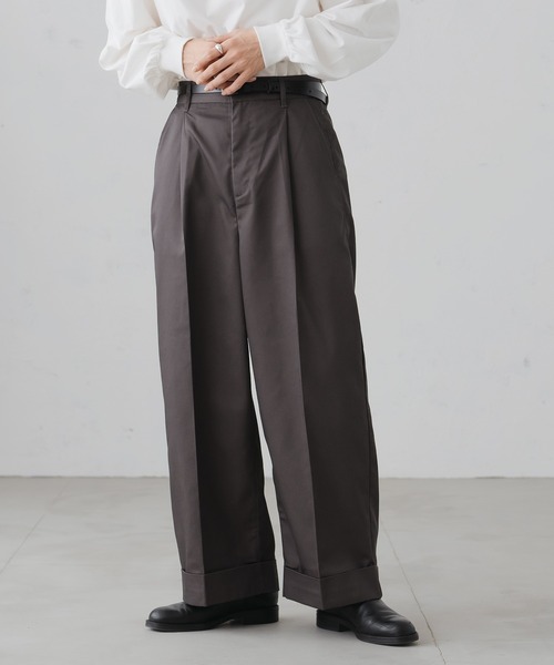 epnok（エプノック）の「ロールアップバギーチノスラックス（チノパンツ・メンズ・カーキ/チャコールグレー/ベージュ・SMALL/MEDIUM/LARGE）」の2枚目の写真