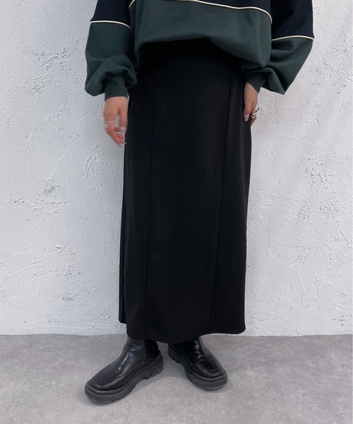 apres jour mignon（アプレジュールミニョン）の「ポンチスリットナロースカート【ZOZOTOWN限定アイテム】（スカート・レディース・ブラック/ブルー/オレンジ・X-LARGE/SMALL/MEDIUM）」の18枚目の写真