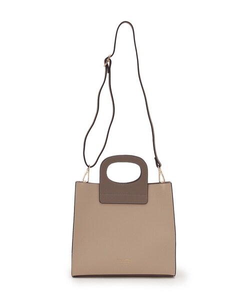 SHOO・LA・RUE（シューラルー）の「◆クリテハンドルスクエアトート（トートバッグ・レディース・グレー/ブラック/ベージュ系4・00）」の3枚目の写真