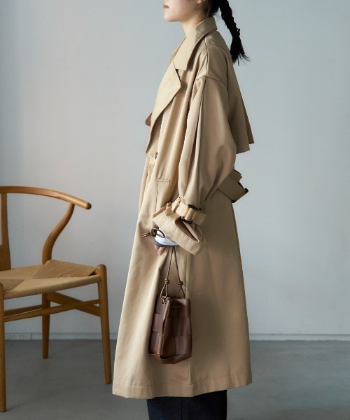 ボリュームスリーブトレンチコート（トレンチコート）｜TRIANGLE