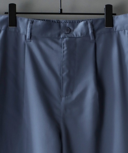 SITRY（シトリー）の「T/R wide tapered pants/ワイド テーパード タック パンツ（スラックス・メンズ・ブラック/サックスブルー/オフホワイト/モカ/ベージュ/グリーン・M/XL/L）」の14枚目の写真