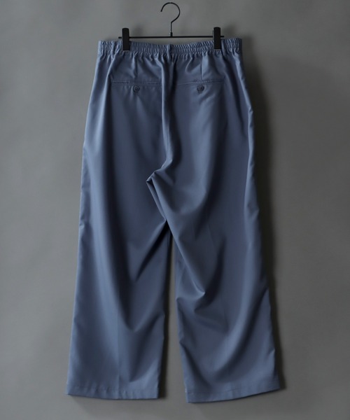 SITRY（シトリー）の「T/R wide tapered pants/ワイド テーパード タック パンツ（スラックス・メンズ・ブラック/サックスブルー/オフホワイト/モカ/ベージュ/グリーン・M/XL/L）」の17枚目の写真