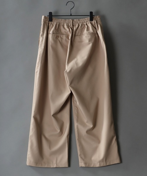 SITRY（シトリー）の「T/R wide tapered pants/ワイド テーパード タック パンツ（スラックス・メンズ・ブラック/サックスブルー/オフホワイト/モカ/ベージュ/グリーン・M/XL/L）」の20枚目の写真