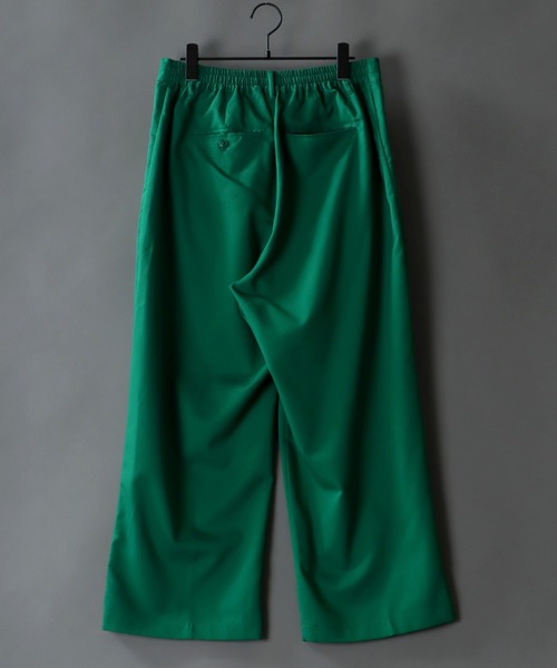 SITRY（シトリー）の「T/R wide tapered pants/ワイド テーパード タック パンツ（スラックス・メンズ・ブラック/サックスブルー/オフホワイト/モカ/ベージュ/グリーン・M/XL/L）」の22枚目の写真