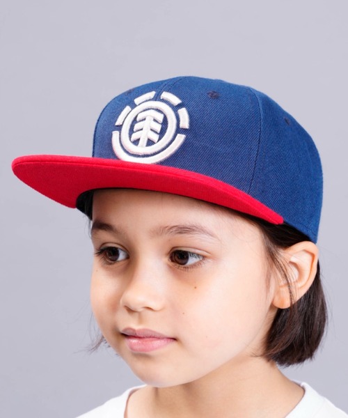 ELEMENT（エレメント）の「ELEMENT/エレメント キッズ YT KNUTSEN CAP キャップ 帽子 BD025-962（キャップ・キッズ・ブラック×ホワイト/ネイビー・FREE）」の2枚目の写真