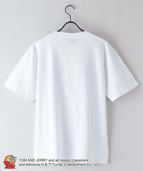 Tom&Jerry(トムアンドジェリー)の「【OUTDOOR PRODUCTS/アウトドアプロダクツ】【 TOM AND JERRY/トムとジェリー 】コラボ Tシャツ ドロップショルダー オーバーサイズ(Tシャツ/カットソー・メンズ・ホワイト/ブルー系その他/ホワイト系その他/オフホワイト/ベージュ/ダークグリーン・SMALL/MEDIUM/LARGE/X-LARGE)」の8枚目の写真