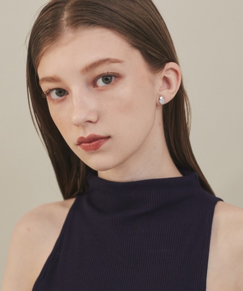 ciite' surgical stainless(シーテサージカルステンレス)の「【 金属アレルギー対応 】 ハートビジューピアス サージカルステンレス 316L(ピアス(両耳用)・レディース・シルバー/ゴールド・FREE)」の6枚目の写真