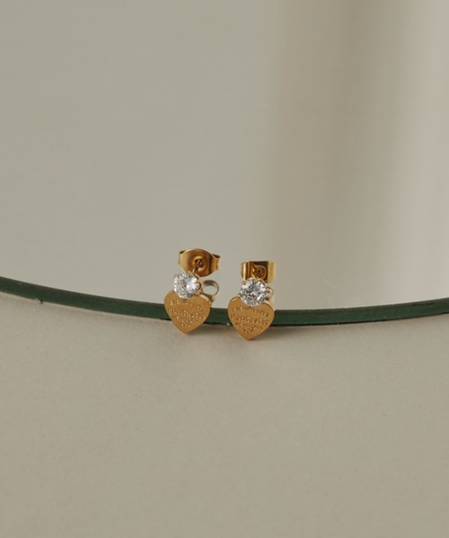 ciite' surgical stainless(シーテサージカルステンレス)の「【 金属アレルギー対応 】 ハートビジューピアス サージカルステンレス 316L(ピアス(両耳用)・レディース・シルバー/ゴールド・FREE)」の12枚目の写真