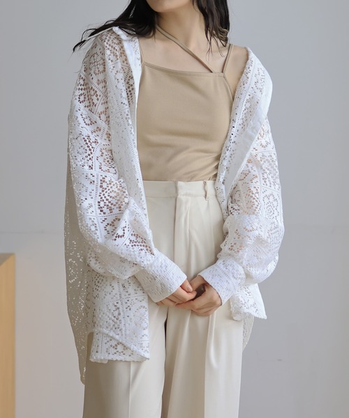 hellam（へラム）の「クロスデザインキャミソール（キャミソール・レディース・オフホワイト/ブラック/カーキ/ベージュ・FREE）」の5枚目の写真