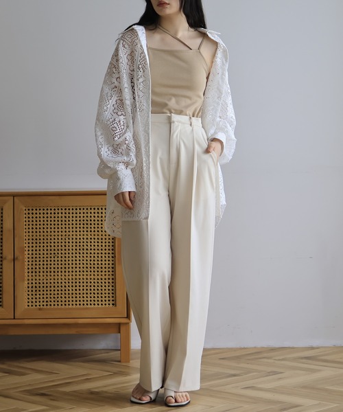 hellam（へラム）の「クロスデザインキャミソール（キャミソール・レディース・オフホワイト/ブラック/カーキ/ベージュ・FREE）」の9枚目の写真