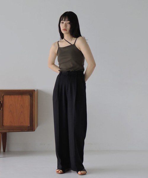 hellam（へラム）の「クロスデザインキャミソール（キャミソール・レディース・オフホワイト/ブラック/カーキ/ベージュ・FREE）」の10枚目の写真