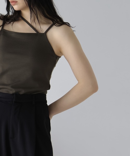 hellam（へラム）の「クロスデザインキャミソール（キャミソール・レディース・オフホワイト/ブラック/カーキ/ベージュ・FREE）」の13枚目の写真