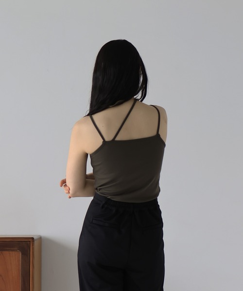 hellam（へラム）の「クロスデザインキャミソール（キャミソール・レディース・オフホワイト/ブラック/カーキ/ベージュ・FREE）」の22枚目の写真