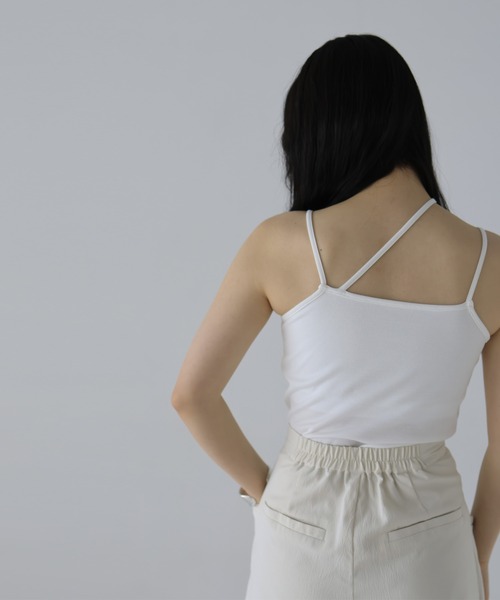hellam（へラム）の「クロスデザインキャミソール（キャミソール・レディース・オフホワイト/ブラック/カーキ/ベージュ・FREE）」の8枚目の写真