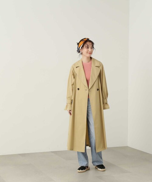 N.（N. Natural Beauty Basic）（エヌエヌナチュラルビューティーベーシック）の「◆ライトチェスターコート（チェスターコート・レディース・カーキ/ライトベージュ・MEDIUM）」の21枚目の写真