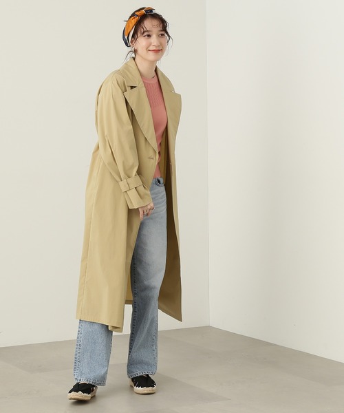 N.（N. Natural Beauty Basic）（エヌエヌナチュラルビューティーベーシック）の「◆ライトチェスターコート（チェスターコート・レディース・カーキ/ライトベージュ・MEDIUM）」の6枚目の写真