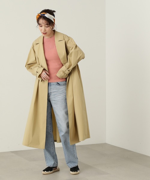 N.（N. Natural Beauty Basic）（エヌエヌナチュラルビューティーベーシック）の「◆ライトチェスターコート（チェスターコート・レディース・カーキ/ライトベージュ・MEDIUM）」の10枚目の写真