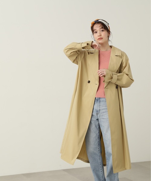 N.（N. Natural Beauty Basic）（エヌエヌナチュラルビューティーベーシック）の「◆ライトチェスターコート（チェスターコート・レディース・カーキ/ライトベージュ・MEDIUM）」の4枚目の写真