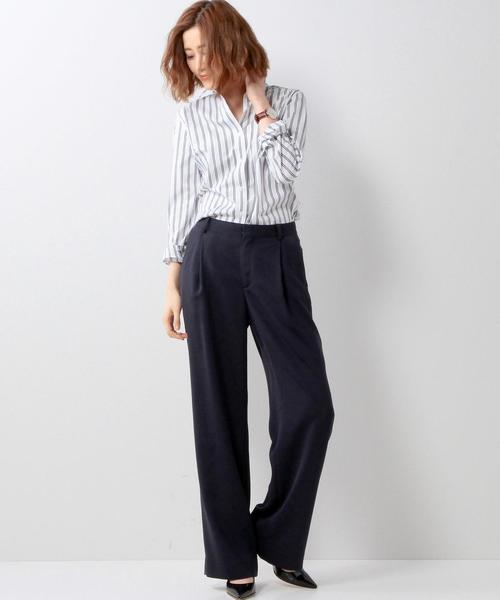 UNITED ARROWS（ユナイテッドアローズ）の「UAB/TP SPL TA/P ワイドパンツ（その他パンツ・レディース・ネイビー/ベージュ・36/40/38）」の15枚目の写真