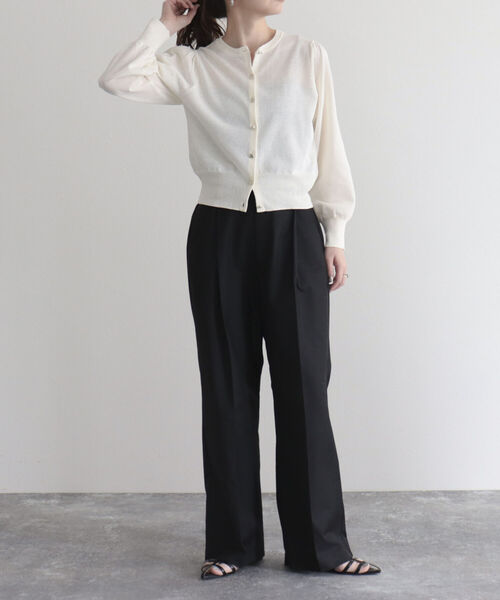 fredy emue（フレディエミュ）の「ハートボタン シアーカーディガン（カーディガン/ボレロ・レディース・オフホワイト/オレンジ/サックスブルー/ネイビー・38）」の16枚目の写真