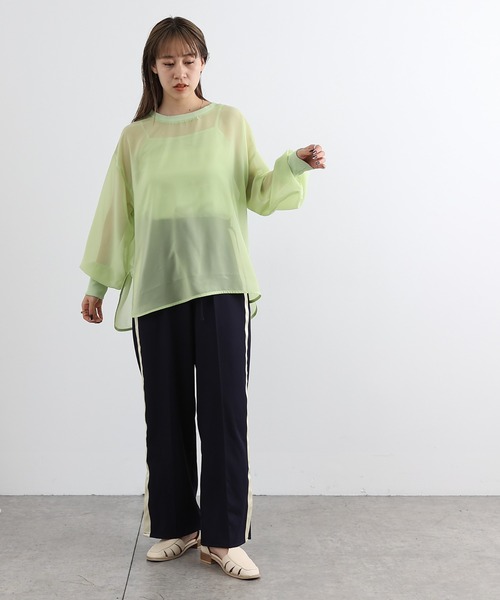 COLONY 2139（コロニートゥーワンスリーナイン）の「【セットアイテム】長袖シアートップス＆キャミソールセット（シャツ/ブラウス・レディース・ブラック/グレー/アイボリー/ブルー/グリーン系その他・FREE）」の18枚目の写真