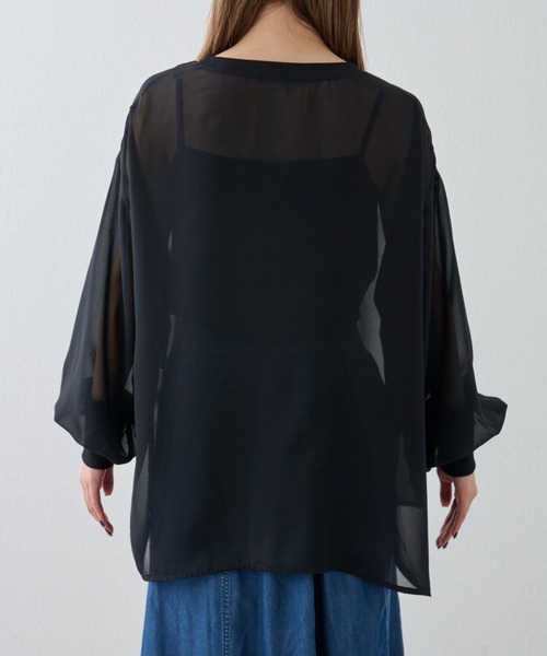 COLONY 2139（コロニートゥーワンスリーナイン）の「【セットアイテム】長袖シアートップス＆キャミソールセット（シャツ/ブラウス・レディース・ブラック/グレー/アイボリー/ブルー/グリーン系その他・FREE）」の20枚目の写真