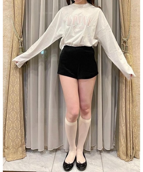 epine ベロア ショートパンツ epine エピヌ サイドスリットベロアショートパンツ - メルカリ