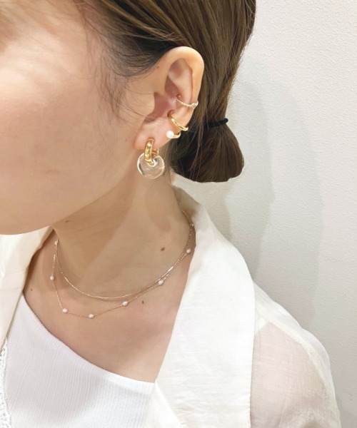 【ete】K10WG ダイヤモンドハグカフリバーシブル K10WG ダイヤモンド ハグカフ リバーシブル | ete bijoux