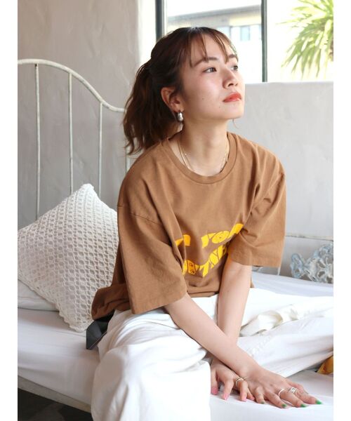 MIXTA(ミクスタ)の「Mixta別注 TIGER Tee(Tシャツ/カットソー・レディース・ブラウン/アイボリー・FREE)」の8枚目の写真