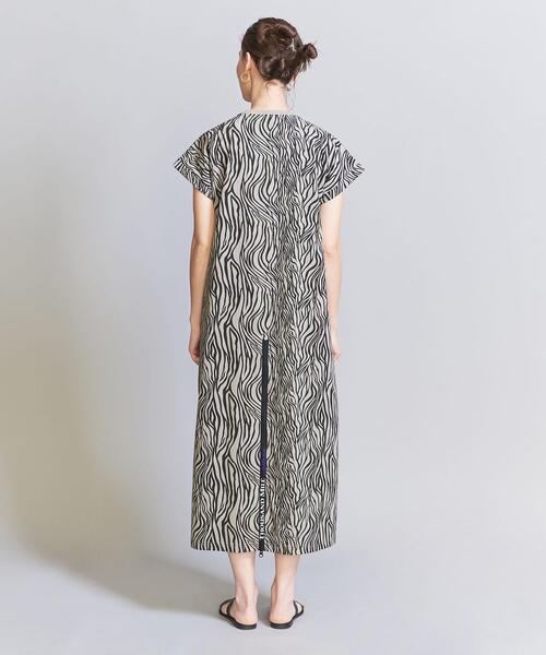 THOUSAND MILE ゼブラ柄 ロングワンピース ポーチ付き FREAK'S STORE ワンピース THOUSAND MILE × STORE/サウザンド