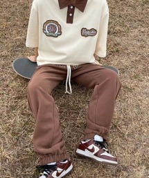 バイカラーレトロワッペンポロ