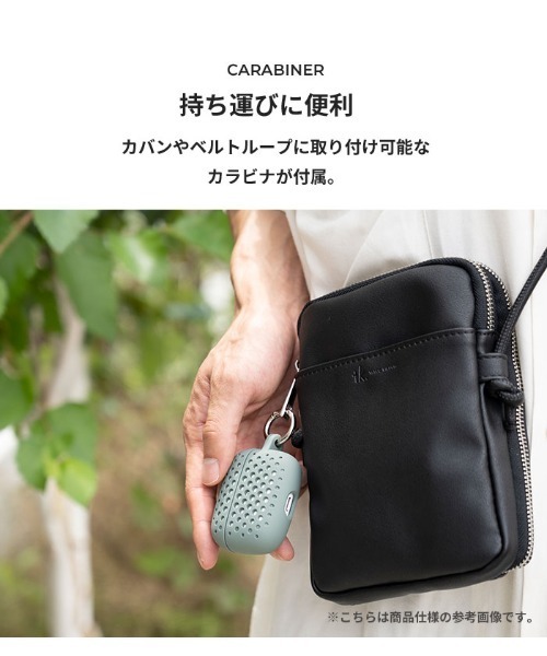 Hamee（ハミィ）の「AirPods Pro(第2/第1世代)専用 AndMesh メッシュ AirPods Proケース（ヘッドフォン/イヤホン・レディース・ブラック/セージグリーン・P）」の7枚目の写真