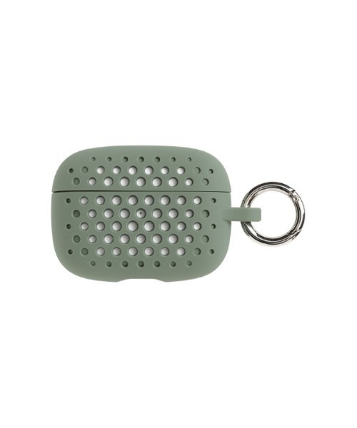 Hamee（ハミィ）の「AirPods Pro(第2/第1世代)専用 AndMesh メッシュ AirPods Proケース（ヘッドフォン/イヤホン・レディース・ブラック/セージグリーン・P）」の9枚目の写真