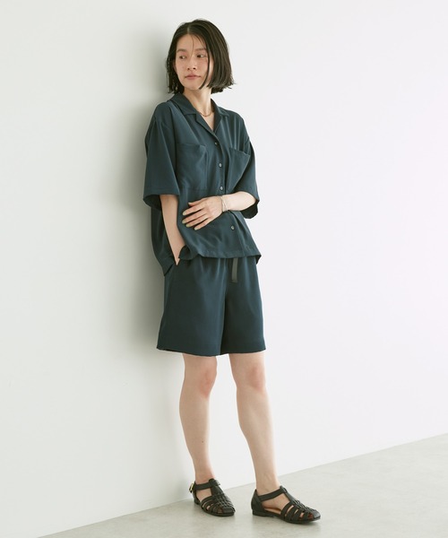 AMERICAN HOLIC（アメリカンホリック）の「とろみ開襟シャツ（シャツ/ブラウス・レディース・ネイビー/ドット・M/L）」の3枚目の写真