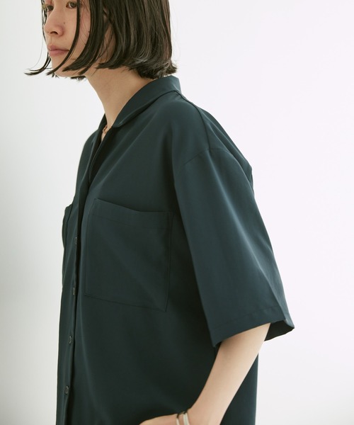 AMERICAN HOLIC（アメリカンホリック）の「とろみ開襟シャツ（シャツ/ブラウス・レディース・ネイビー/ドット・M/L）」の10枚目の写真