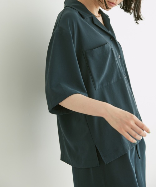 AMERICAN HOLIC（アメリカンホリック）の「とろみ開襟シャツ（シャツ/ブラウス・レディース・ネイビー/ドット・M/L）」の8枚目の写真