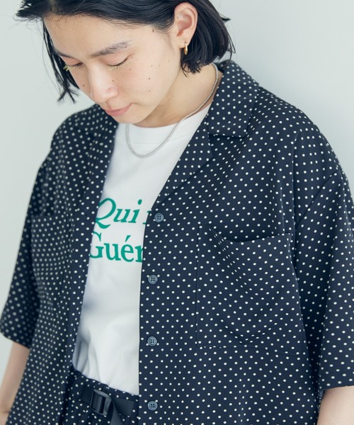 AMERICAN HOLIC（アメリカンホリック）の「とろみ開襟シャツ（シャツ/ブラウス・レディース・ネイビー/ドット・M/L）」の16枚目の写真