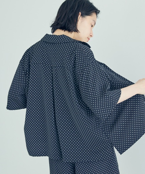 AMERICAN HOLIC（アメリカンホリック）の「とろみ開襟シャツ（シャツ/ブラウス・レディース・ネイビー/ドット・M/L）」の19枚目の写真