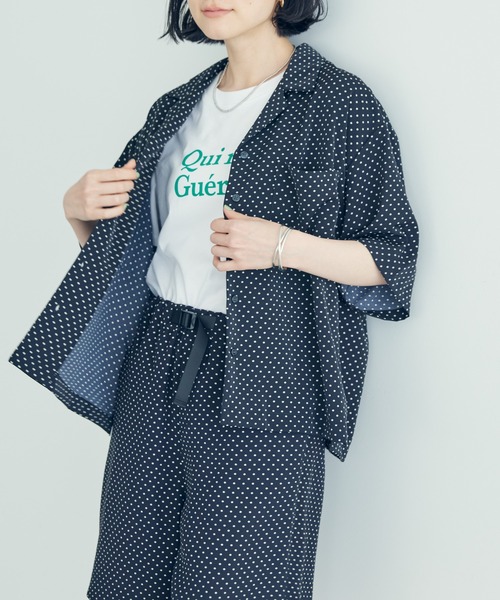 AMERICAN HOLIC（アメリカンホリック）の「とろみ開襟シャツ（シャツ/ブラウス・レディース・ネイビー/ドット・M/L）」の15枚目の写真