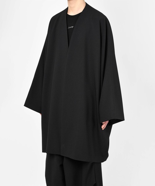 LAD MUSICIAN（ラッドミュージシャン）の「DOLMAN SLEEVE LONG JACKET（ノーカラージャケット・メンズ・ブラック・42/44）」の4枚目の写真