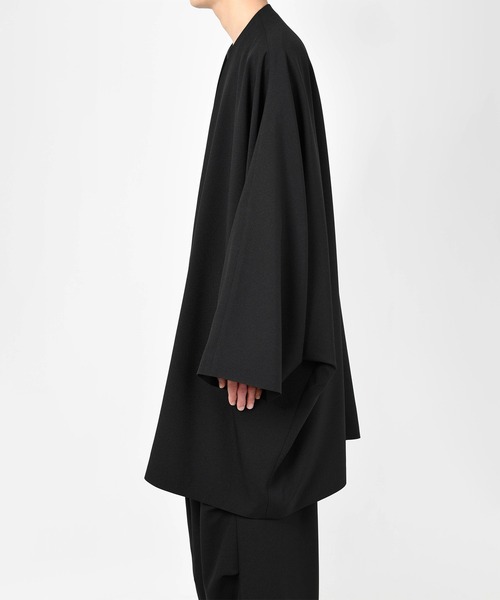 LAD MUSICIAN（ラッドミュージシャン）の「DOLMAN SLEEVE LONG JACKET（ノーカラージャケット・メンズ・ブラック・42/44）」の3枚目の写真