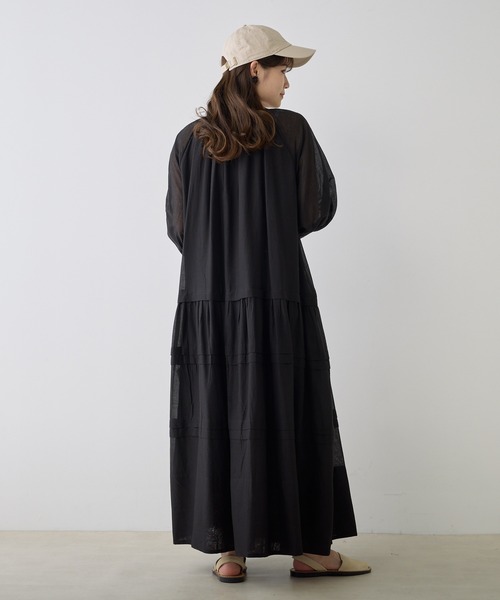 PUAL CE CIN（ピュアルセシン）の「インドボイルワンピース（ワンピース・レディース・オレンジ/ブラック/ベージュ/ブルー・FREE）」の8枚目の写真