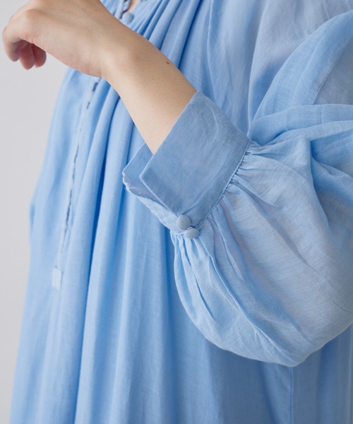 PUAL CE CIN（ピュアルセシン）の「インドボイルワンピース（ワンピース・レディース・オレンジ/ブラック/ベージュ/ブルー・FREE）」の22枚目の写真